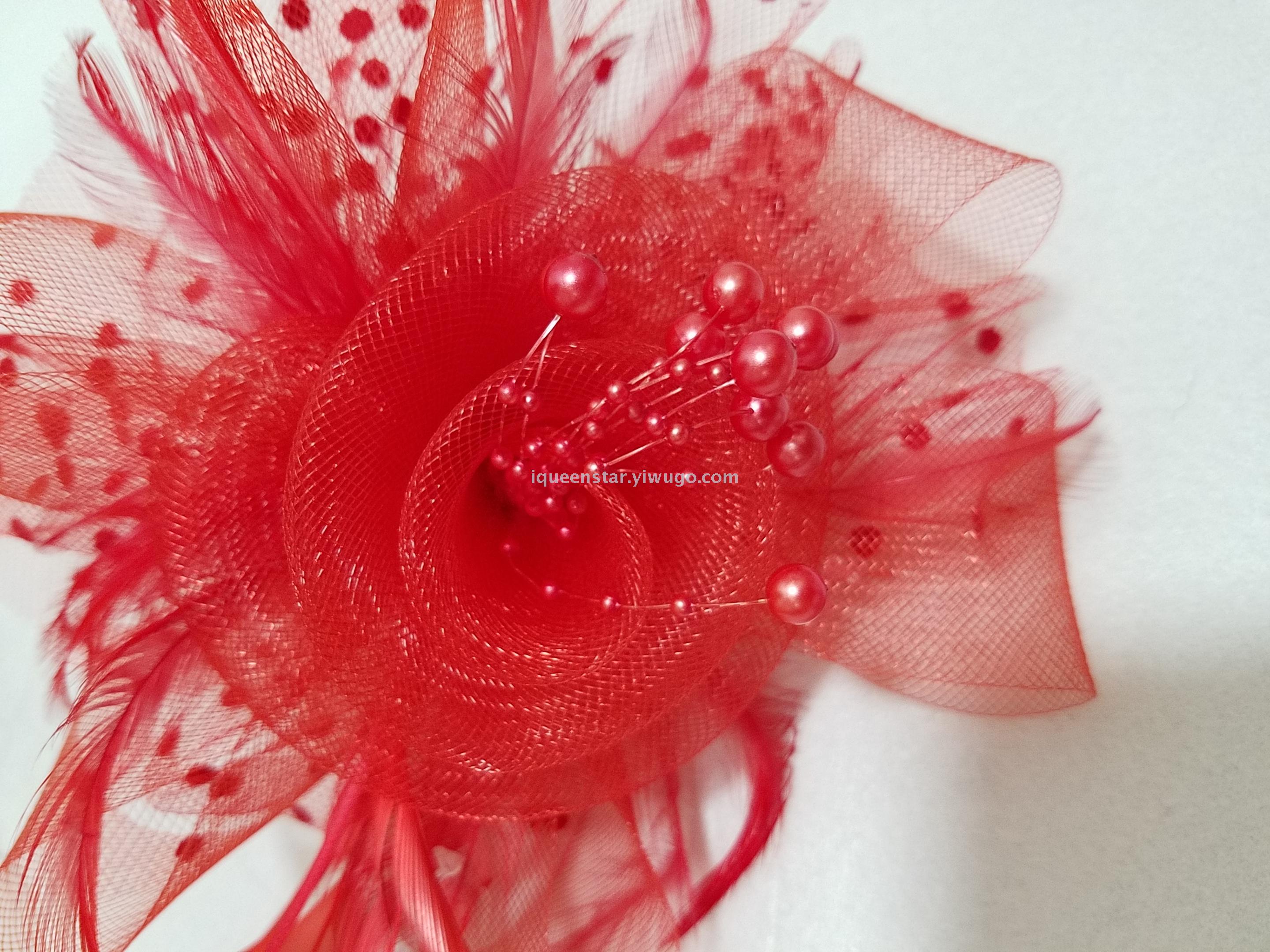Fasinator Horceracing hat Fashion hat Feather hat Net veil hat Hity Iqueenstar ins hat derbyhats wedding party hat