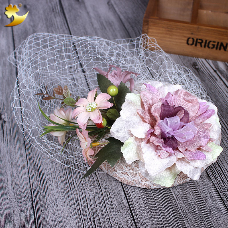 Korean bride wedding hat headdress wedding photography small cap act the role ofing sweet hat ornaments hair ornaments