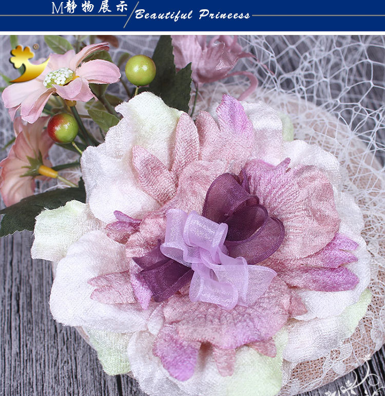 Korean bride wedding hat headdress wedding photography small cap act the role ofing sweet hat ornaments hair ornaments