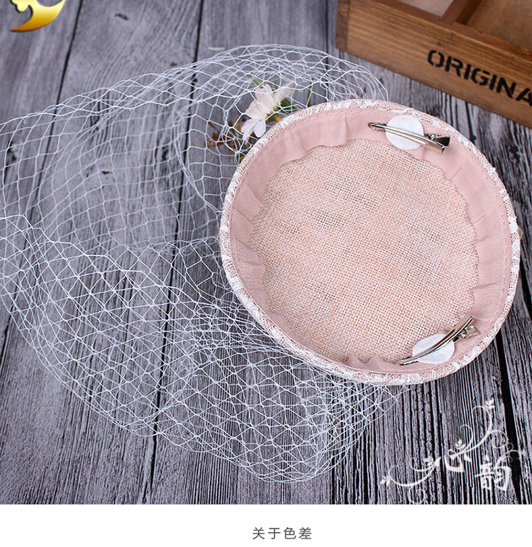Korean bride wedding hat headdress wedding photography small cap act the role ofing sweet hat ornaments hair ornaments