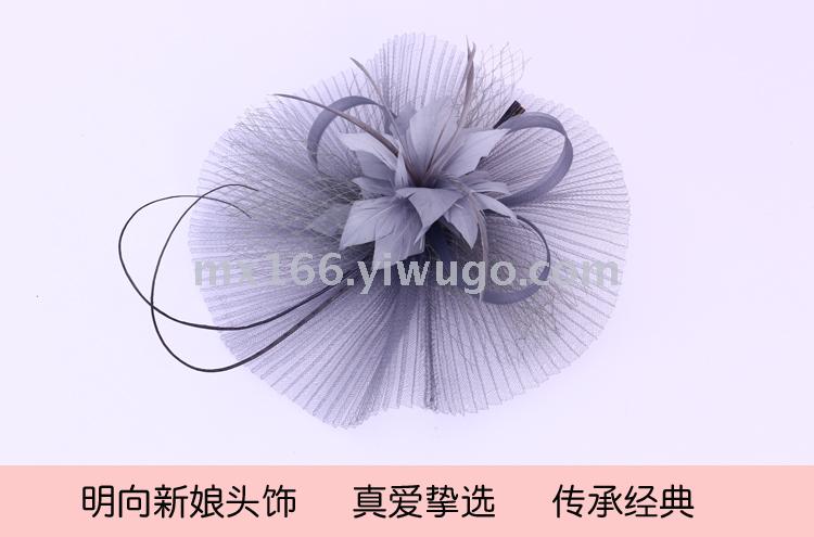 Bridal Wedding Photo Studio Photography Shooting Makeup Modeling Sample Photography Accessories Super Fairy Handmade Mesh Bowler Hat