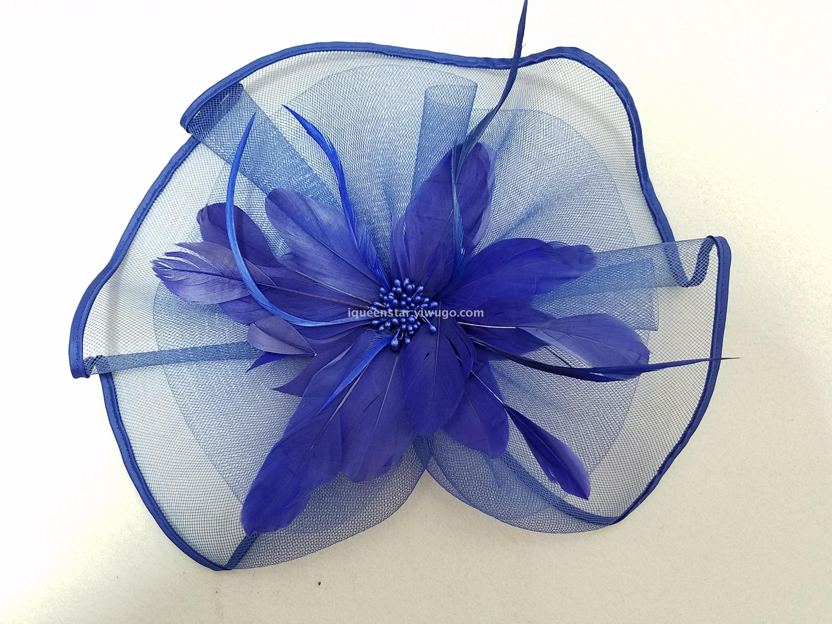 Fasinator Horceracing hat Fashion hat Feather hat Net veil hat Hity Iqueenstar ins hat derbyhats wedding party hat