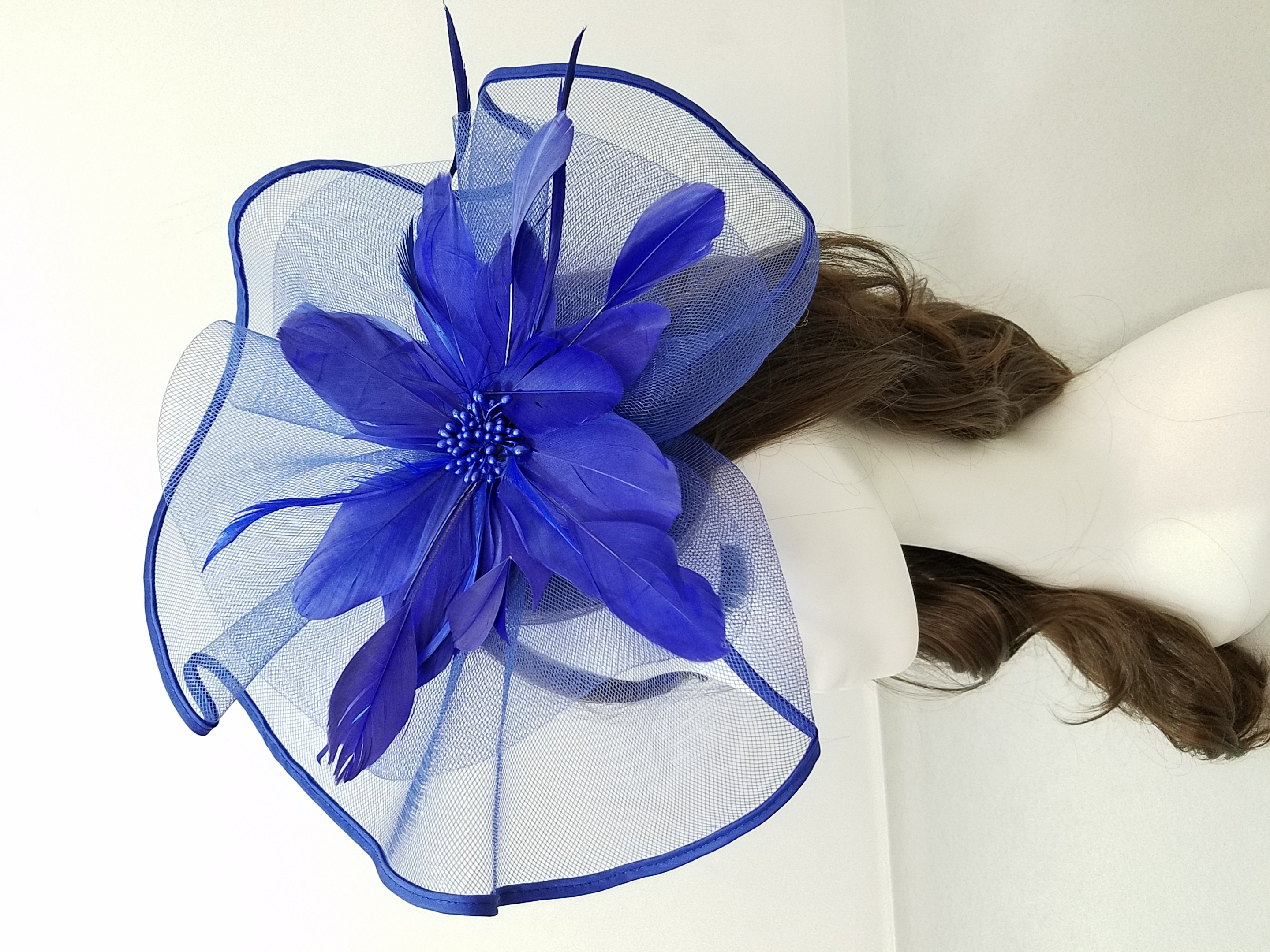Fasinator Horceracing hat Fashion hat Feather hat Net veil hat Hity Iqueenstar ins hat derbyhats wedding party hat