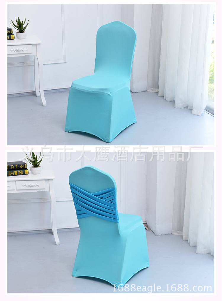 Manufacturers direct customized hotel outdoor wedding banquet back hat cross stretch chair cover jacquard back decoration