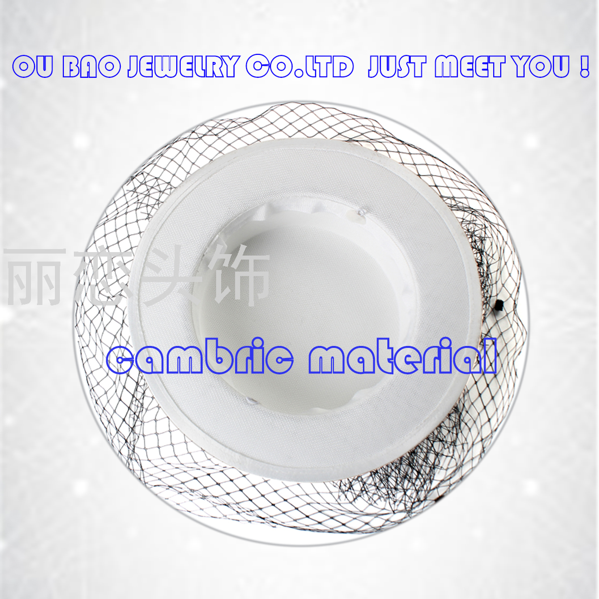 White Romantic Net Yarn Flowers Flower Senior Wedding Church Horse Festival Tea Party Hat