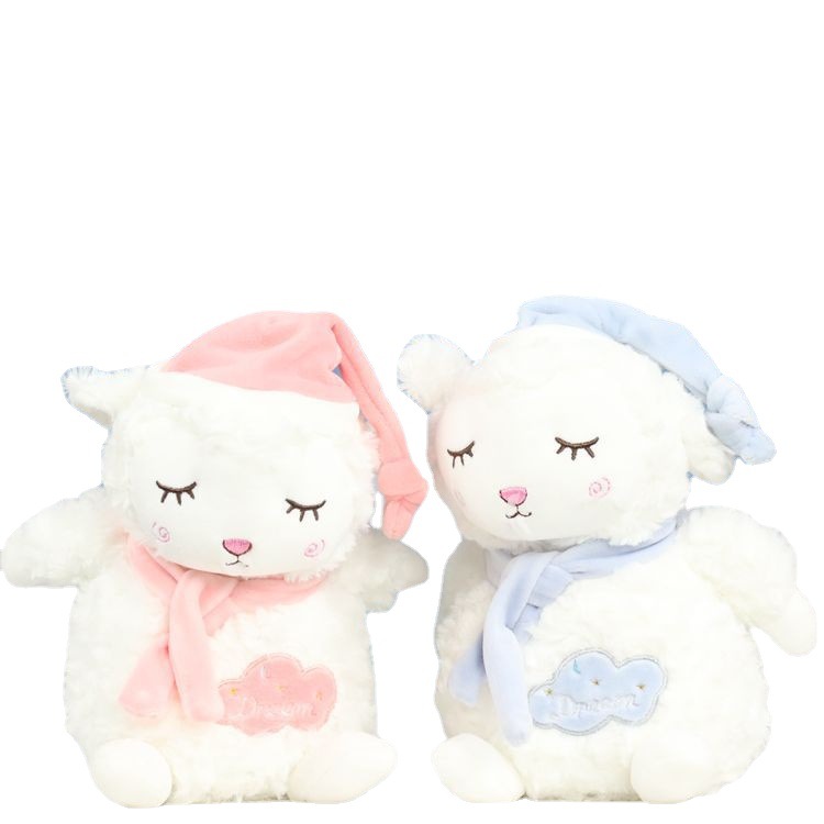 Internet Celebrity Ins Christmas Hat Little Sheep Doll Cute Shy Little White Sheep Ragdoll Doll Claw Machine Wedding Doll