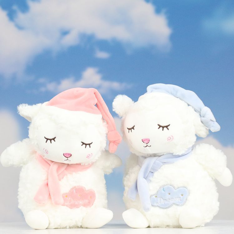 Internet Celebrity Ins Christmas Hat Little Sheep Doll Cute Shy Little White Sheep Ragdoll Doll Claw Machine Wedding Doll