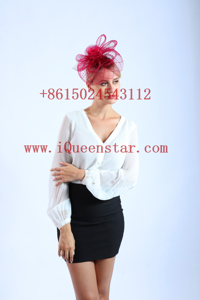 new Fasinator Horceracing hat Fashion hat Feather hat Net veil hat Hity Iqueenstar ins hat derbyhats wedding party hat