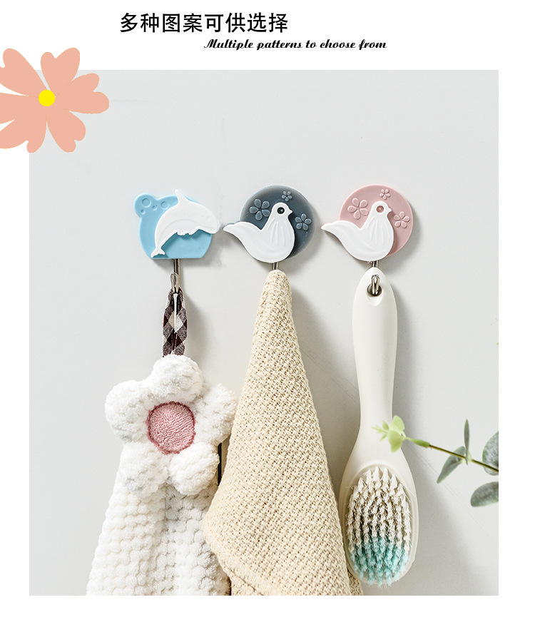 Three Sets of Creative Nordic Style Hooks Cartoon Pattern Swan Pigeon Dolphin Sticky Hook Metal Adhesive Hanging 134 Three Sets of Creative Nordic Style Hooks Cartoon Pattern Swan Pigeon Dolphin Sticky Hook Metal Adhesive Hanging 134