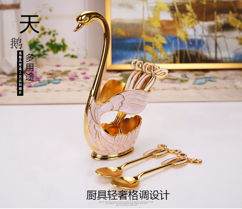 European Style Coffee Spoon Fruit Spoon Fork Set Home Ornaments Fashion Fruit Cute Swan Dessert Spoon Cutlery European Style Coffee Spoon Fruit Spoon Fork Set Home Ornaments Fashion Fruit Cute Swan Dessert Spoon Cutlery