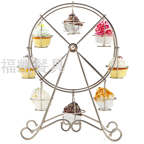 Cake Plate Creative Ferris Wheel Shape Hanging Cake Stand 8 Paper Cups Cake Stand Tools Cake Decoration Cake Plate Creative Ferris Wheel Shape Hanging Cake Stand 8 Paper Cups Cake Stand Tools Cake Decoration