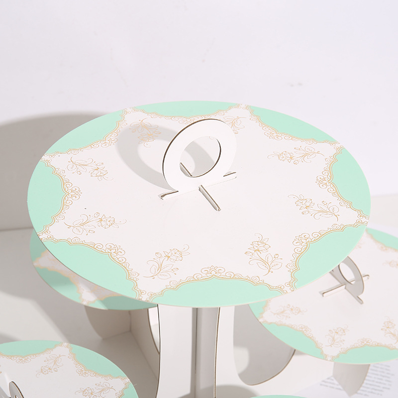 Factory Wholesale European Style Five Plate Series Paper Cake Rack European Style Cake Stand Various Patterns and Styles Customization Factory Wholesale European Style Five Plate Series Paper Cake Rack European Style Cake Stand Various Patterns and Styles Customization