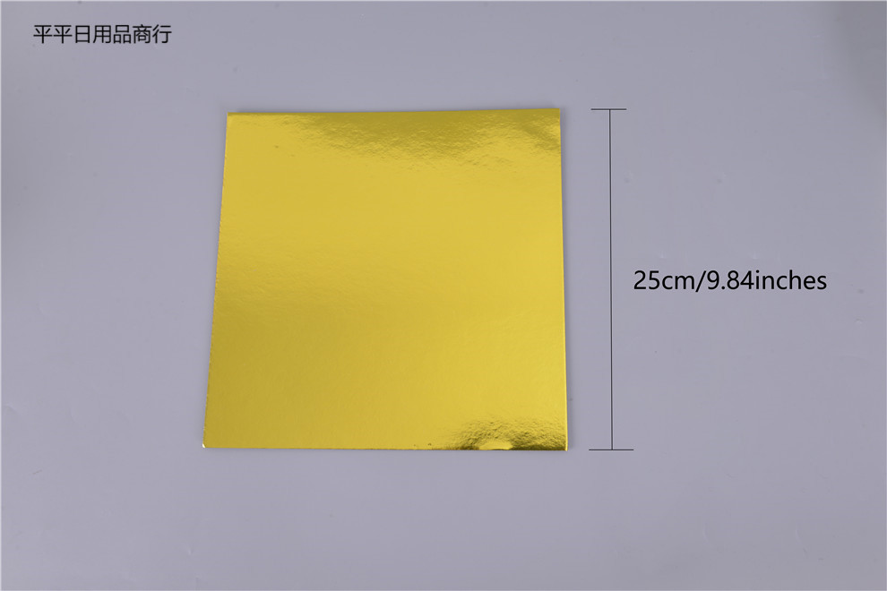 Disposable Bronzing Cake Plate Aluminum Foil Paper Pallet Paper Plate Wedding Party Barbecue Fruit Food Paper Pallet