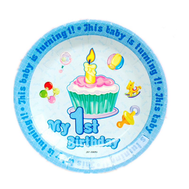 Birthday party supplies 7 inch polka dot paper plate Korean version wave point cake plate party disposable barbecue dinner plate Birthday party supplies 7 inch polka dot paper plate Korean version wave point cake plate party disposable barbecue dinner plate