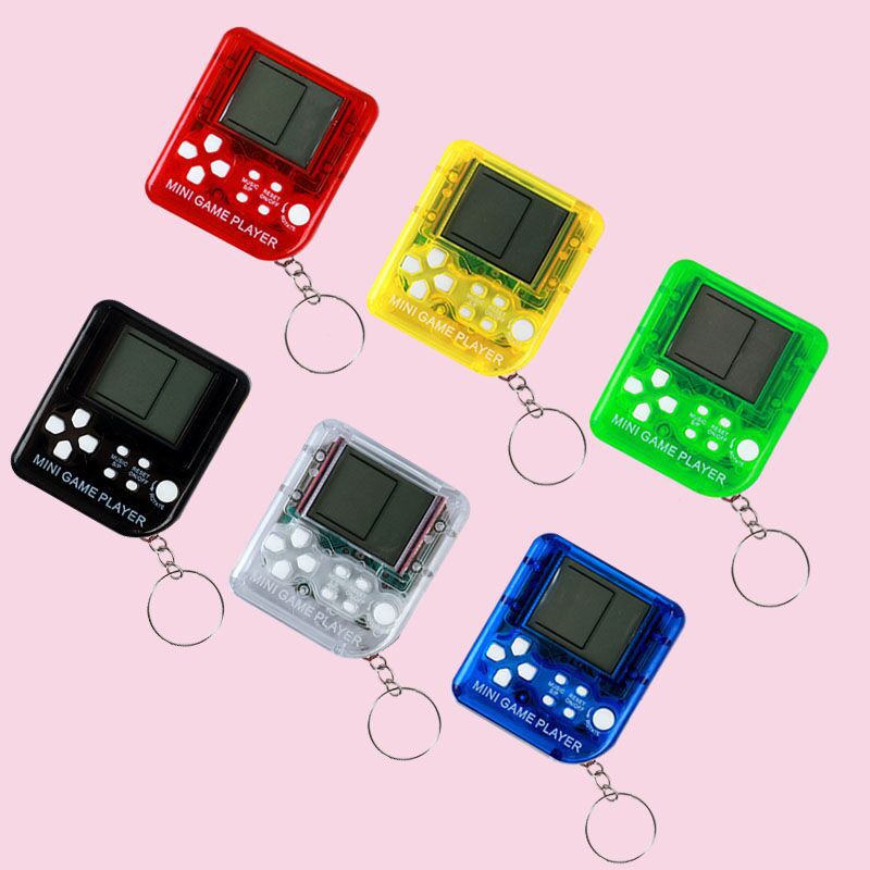 Handheld Mini Game Machine Toy Tetris Game Console Nostalgic Classic Game Machine Gift Keychain