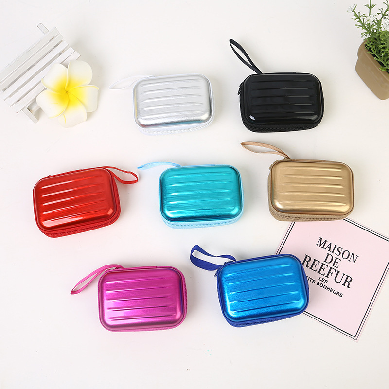 Creative Las Rectangular Zipper Bag Earphone Keychain Storage Box Tinplate Storage Coin Purse Customization Creative Las Rectangular Zipper Bag Earphone Keychain Storage Box Tinplate Storage Coin Purse Customization