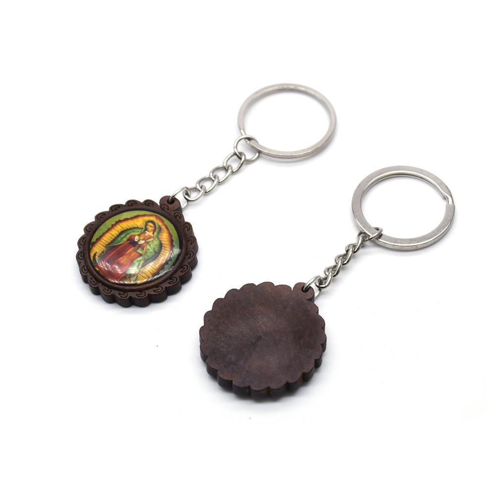 (Random Images) Wooden Icon Stickers Religious Keychain Pendants Tourist Souvenirs Gifts (Random Images) Wooden Icon Stickers Religious Keychain Pendants Tourist Souvenirs Gifts
