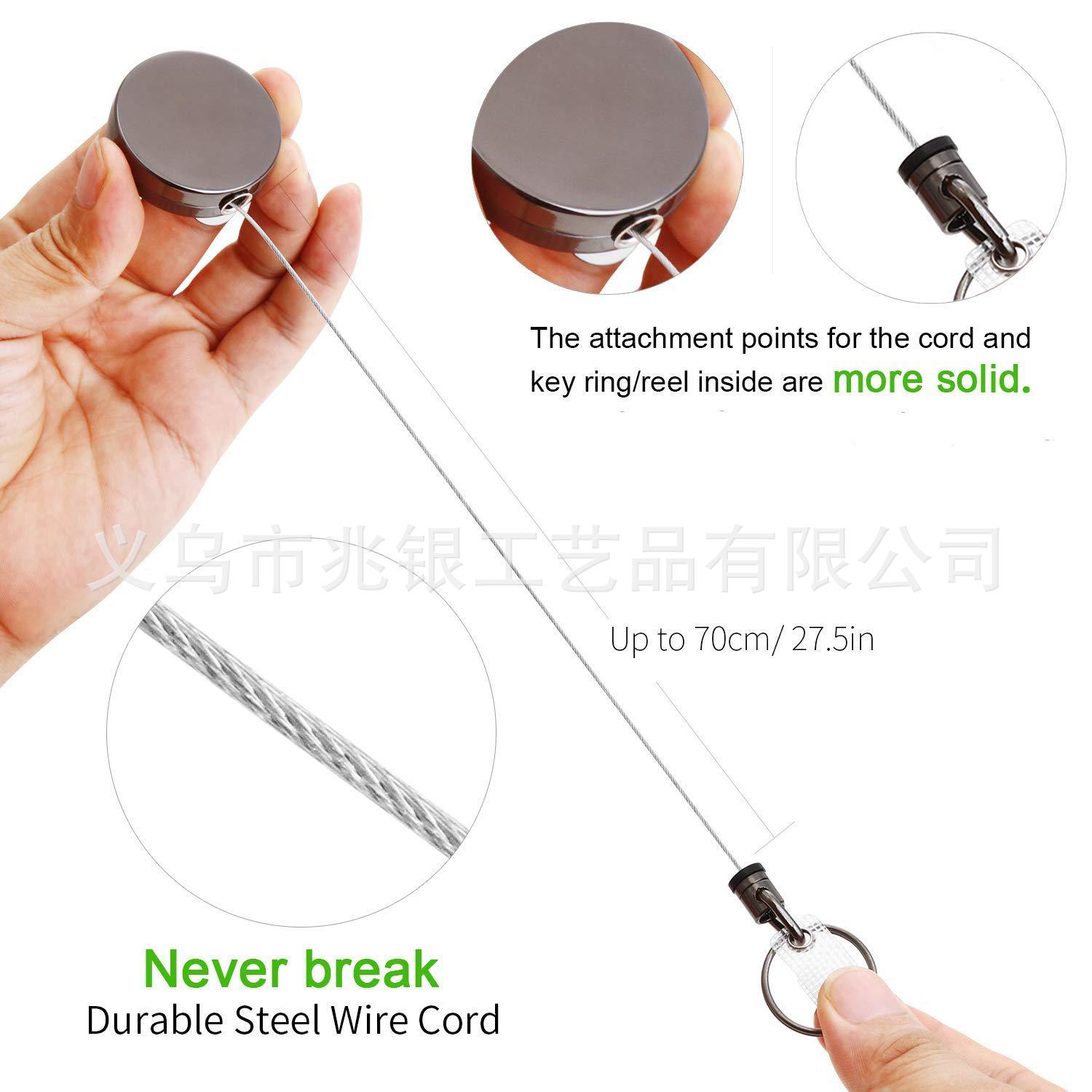 Hot Selling Amazon Alloy 4cm Gun Black Gray Strong Telescopic Can Buckle Pull Peels Keychain
