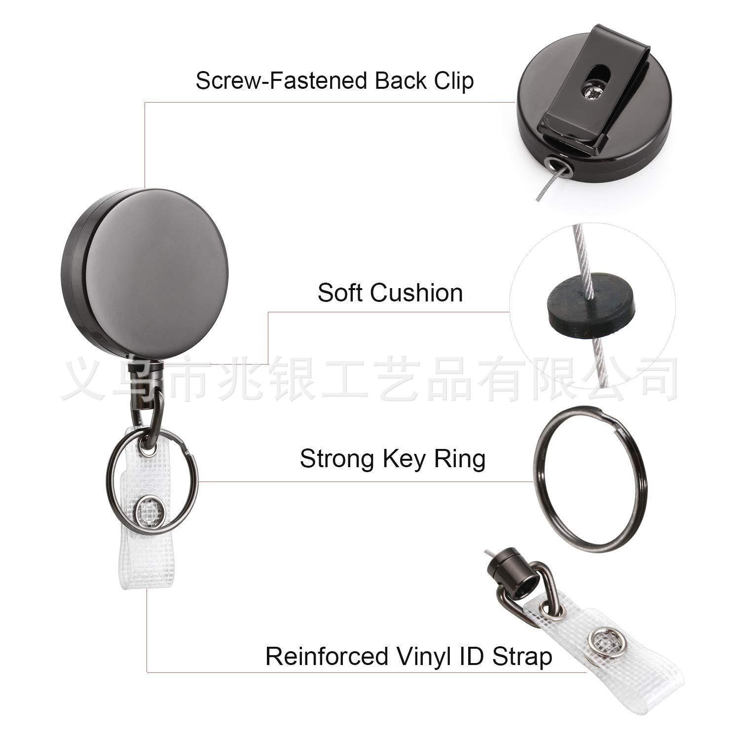 Hot Selling Amazon Alloy 4cm Gun Black Gray Strong Telescopic Can Buckle Pull Peels Keychain