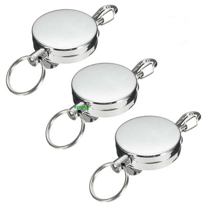 Hot Selling Amazon Alloy 4cm Gun Black Gray Strong Telescopic Can Buckle Pull Peels Keychain