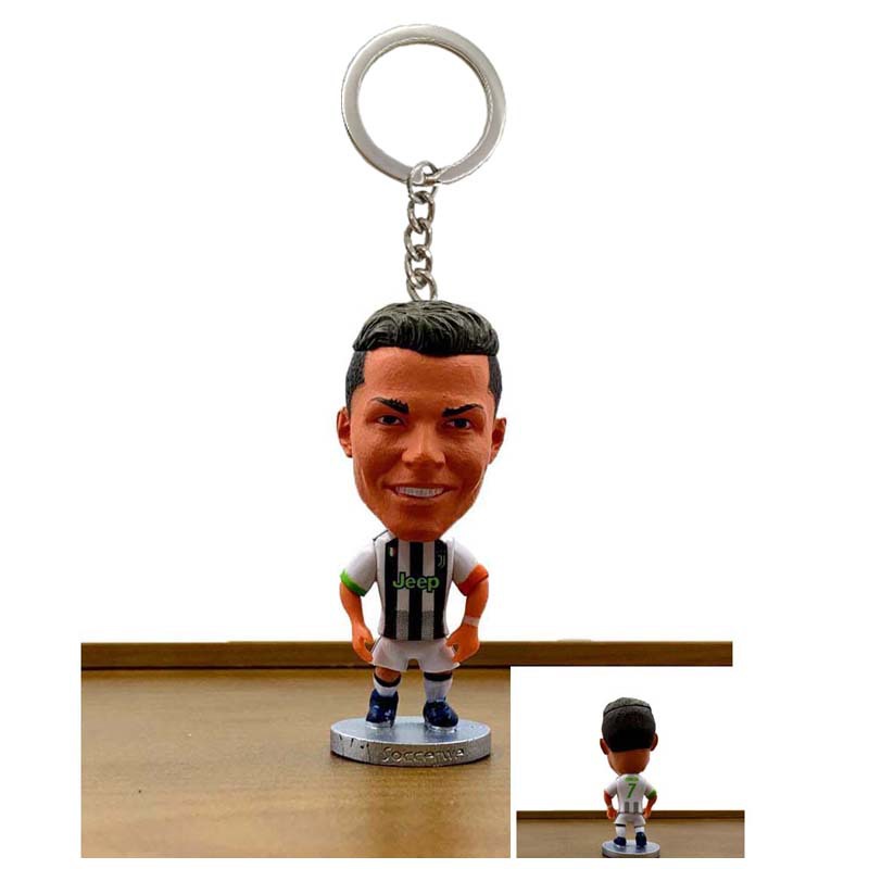 Juwen C Luo Star Doll Keychain Real Madrid C Luo Doll Garage Kit Pendant Key Chain Football Fans Supplies