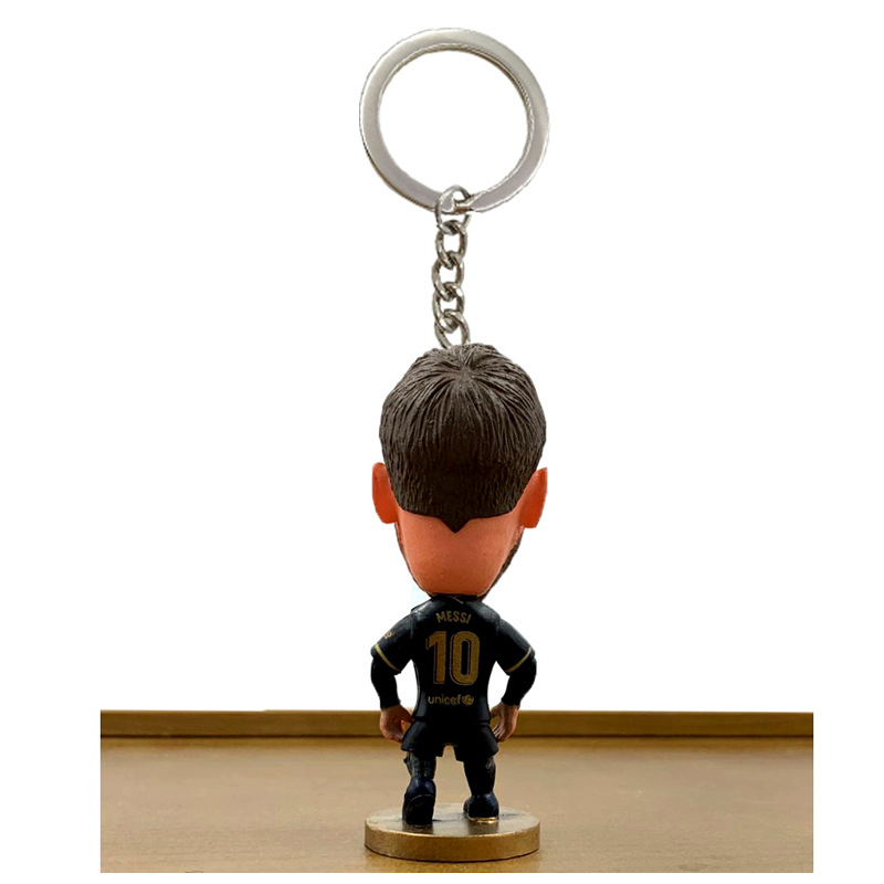 Juwen C Luo Star Doll Keychain Real Madrid C Luo Doll Garage Kit Pendant Key Chain Football Fans Supplies