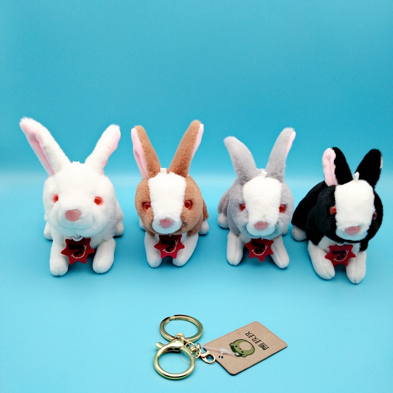 New Simulation Bunny Keychain Plush Doll Internet-Famous Doll Student Backpack Cute Wedding Toy Pendant