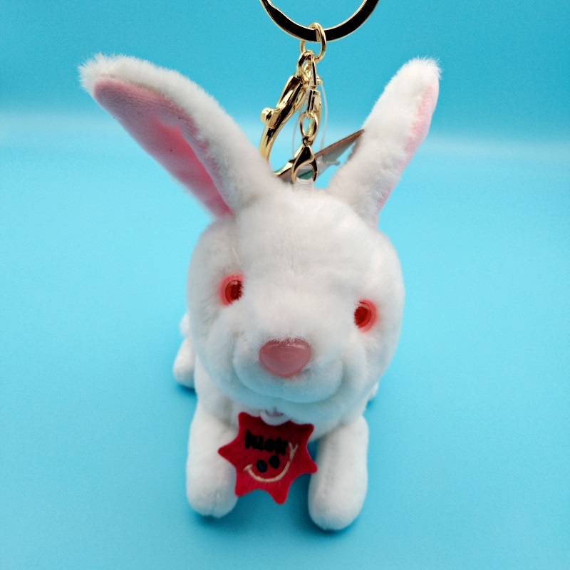New Simulation Bunny Keychain Plush Doll Internet-Famous Doll Student Backpack Cute Wedding Toy Pendant