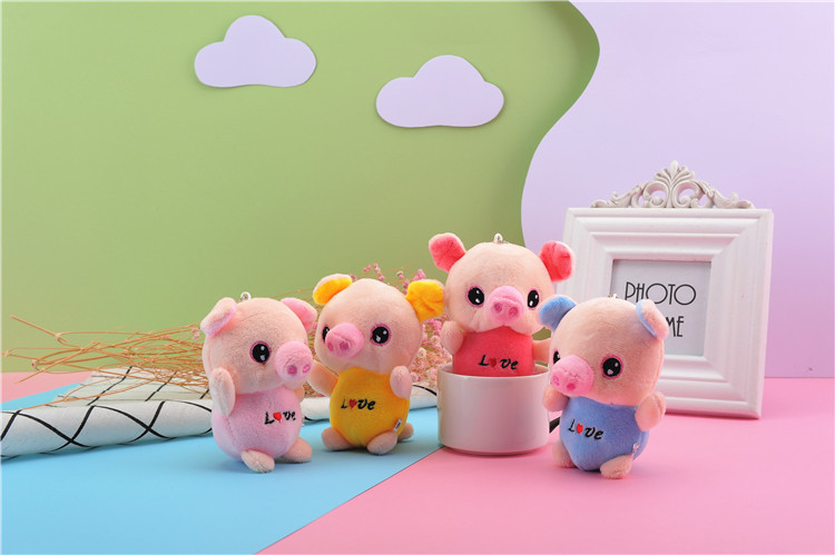 2021 New Pig Plush Pendant Keychain Wedding Throws Small Gift Night Market Toy Small Gift Wholesale