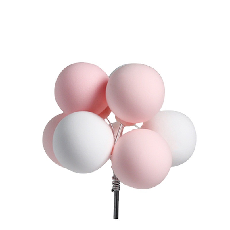 Baking Cake Topper Colorful Balloon Pattern Plug-in Light Sticky Brickearth Confession Balloon Birthday Party Dessert Dress up Inserts