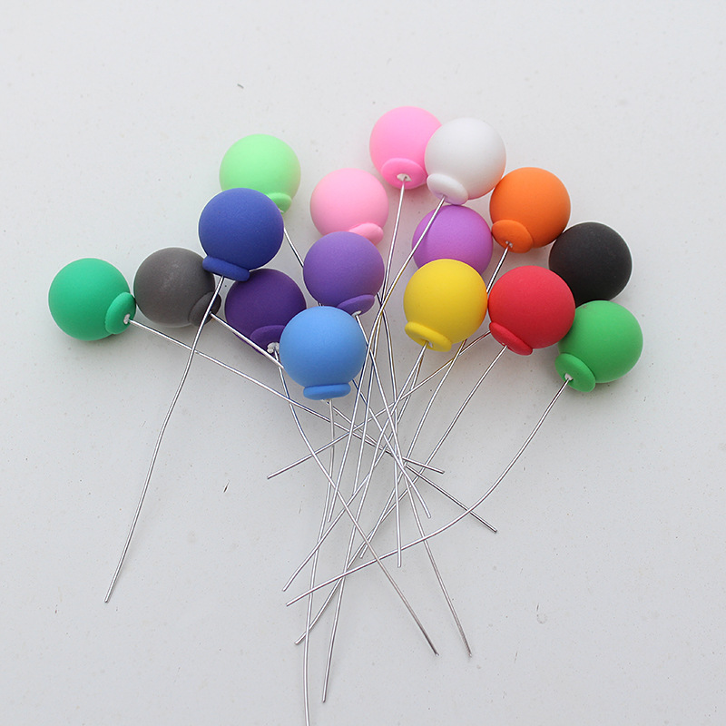 Baking Cake Topper Colorful Balloon Pattern Plug-in Light Sticky Brickearth Confession Balloon Birthday Party Dessert Dress up Inserts