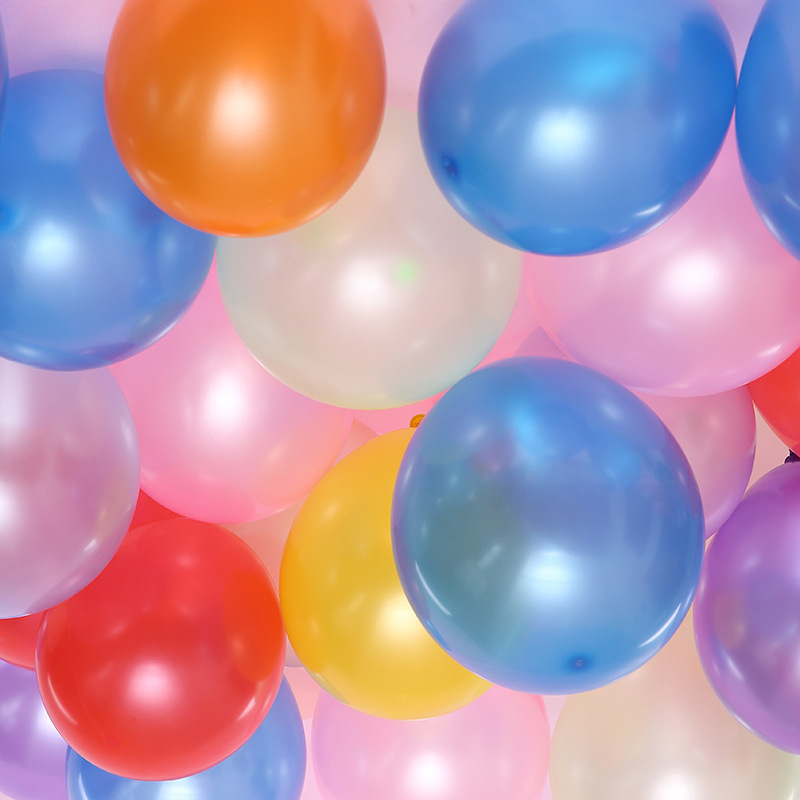 1G Pearl Balloon No. 5 round Decorative Balloon Grid Explosion Push Decorative Supplies Factory Wholesale Pearl Balloon