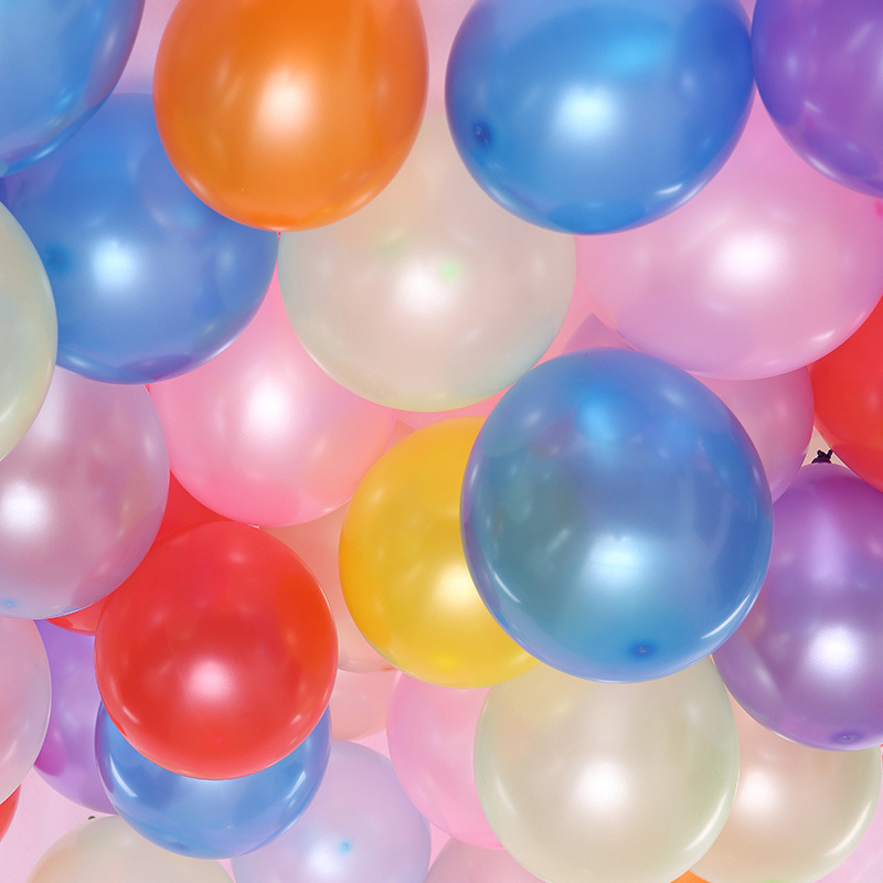 1G Pearl Balloon No. 5 round Decorative Balloon Grid Explosion Push Decorative Supplies Factory Wholesale Pearl Balloon