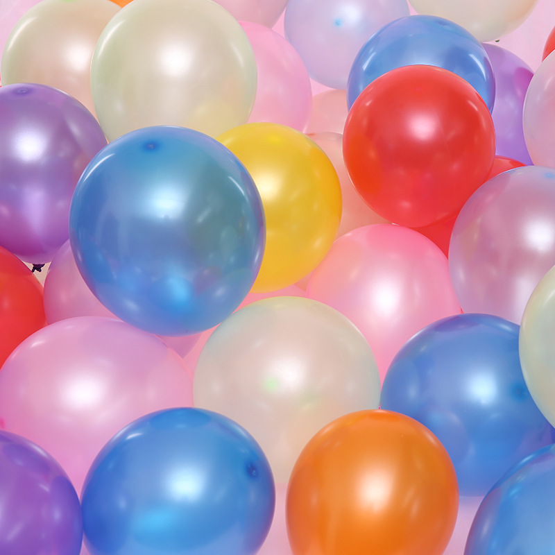 1G Pearl Balloon No. 5 round Decorative Balloon Grid Explosion Push Decorative Supplies Factory Wholesale Pearl Balloon