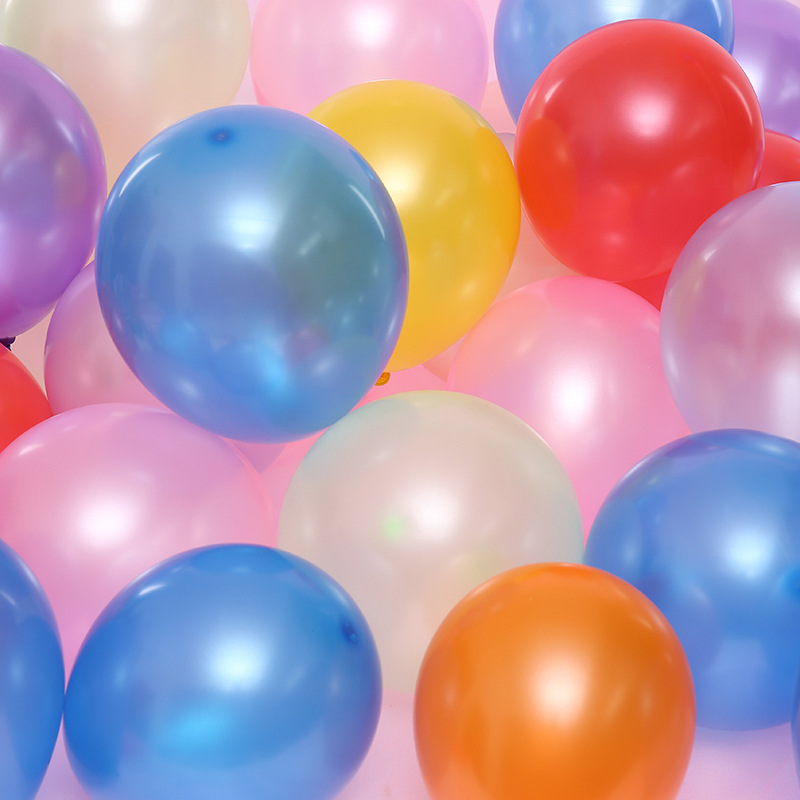 1G Pearl Balloon No. 5 round Decorative Balloon Grid Explosion Push Decorative Supplies Factory Wholesale Pearl Balloon