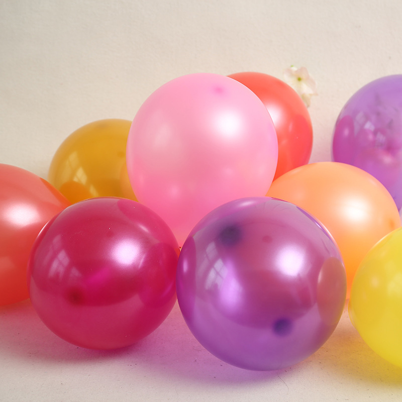 1G Pearl Balloon No. 5 round Decorative Balloon Grid Explosion Push Decorative Supplies Factory Wholesale Pearl Balloon