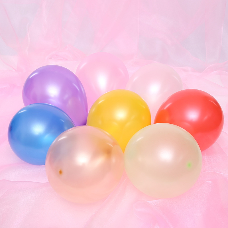 1G Pearl Balloon No. 5 round Decorative Balloon Grid Explosion Push Decorative Supplies Factory Wholesale Pearl Balloon