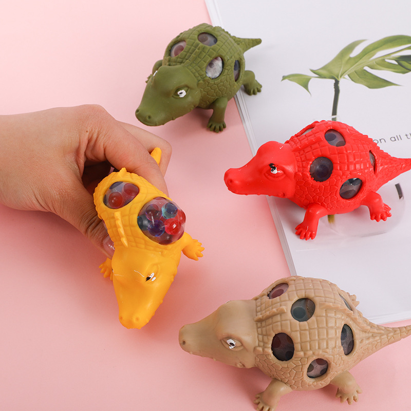 Whole Person Vent Ball Toy Grape Burst Beads Vent Decompression Grape Ball Cartoon Crocodile Dinosaur Vent Balloon