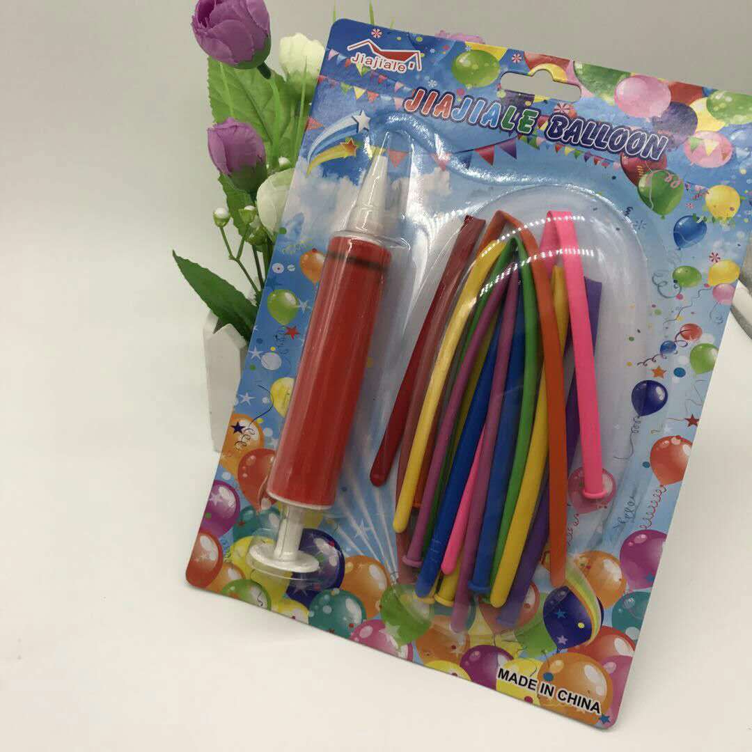 2 Yuan Store Stall Specializes in Small Package Balloon with Inflator Children&#039;s Toy Multi-Color Balloon