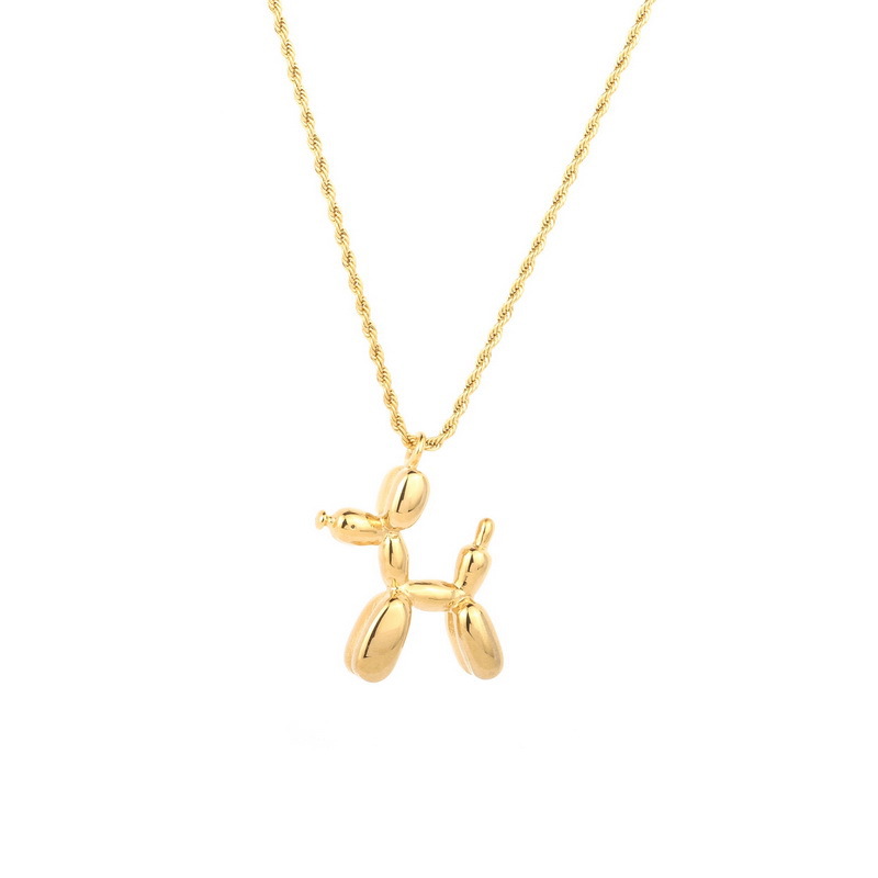 European and American Retro Balloon Dog Long Necklace Sweater Chain Hip Hop Cool Fashion Online Red Fashion Minimalist Design Does Not Fade