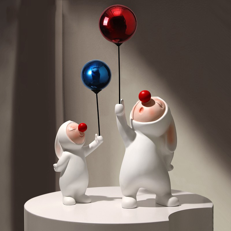 Nordic Creative Balloon Elf Rabbit Decoration Animal Living Room Desktop TV Cabinet Entrance Decoration Home Decorations
