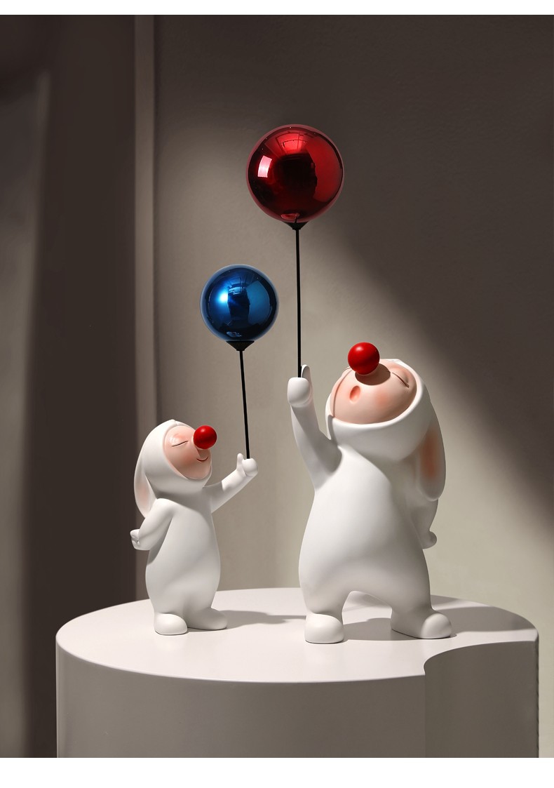 Nordic Creative Balloon Elf Rabbit Decoration Animal Living Room Desktop TV Cabinet Entrance Decoration Home Decorations