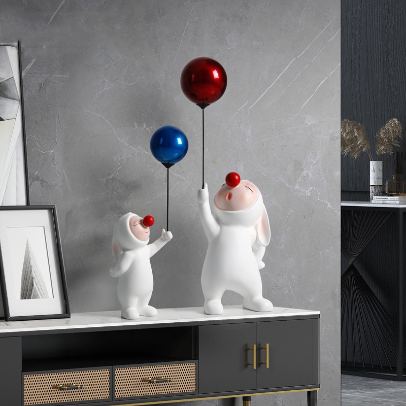 Nordic Creative Balloon Elf Rabbit Decoration Animal Living Room Desktop TV Cabinet Entrance Decoration Home Decorations
