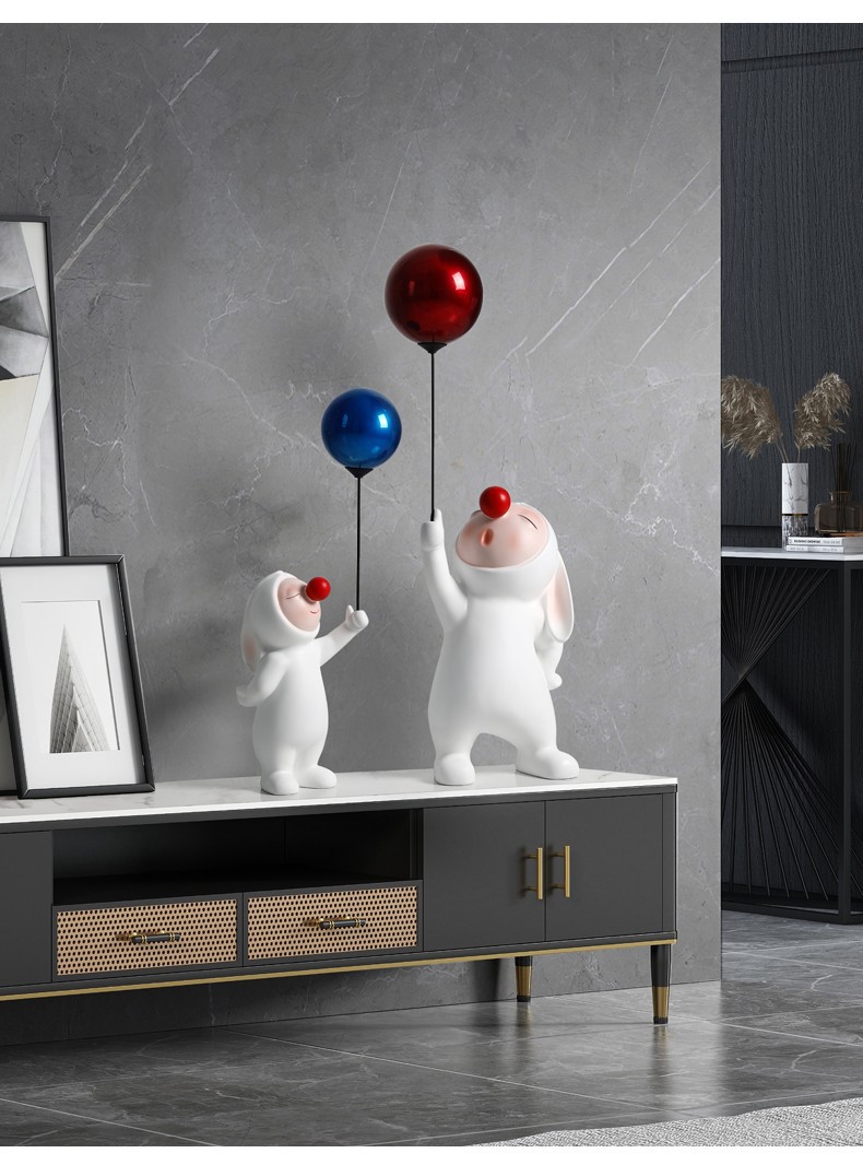 Nordic Creative Balloon Elf Rabbit Decoration Animal Living Room Desktop TV Cabinet Entrance Decoration Home Decorations