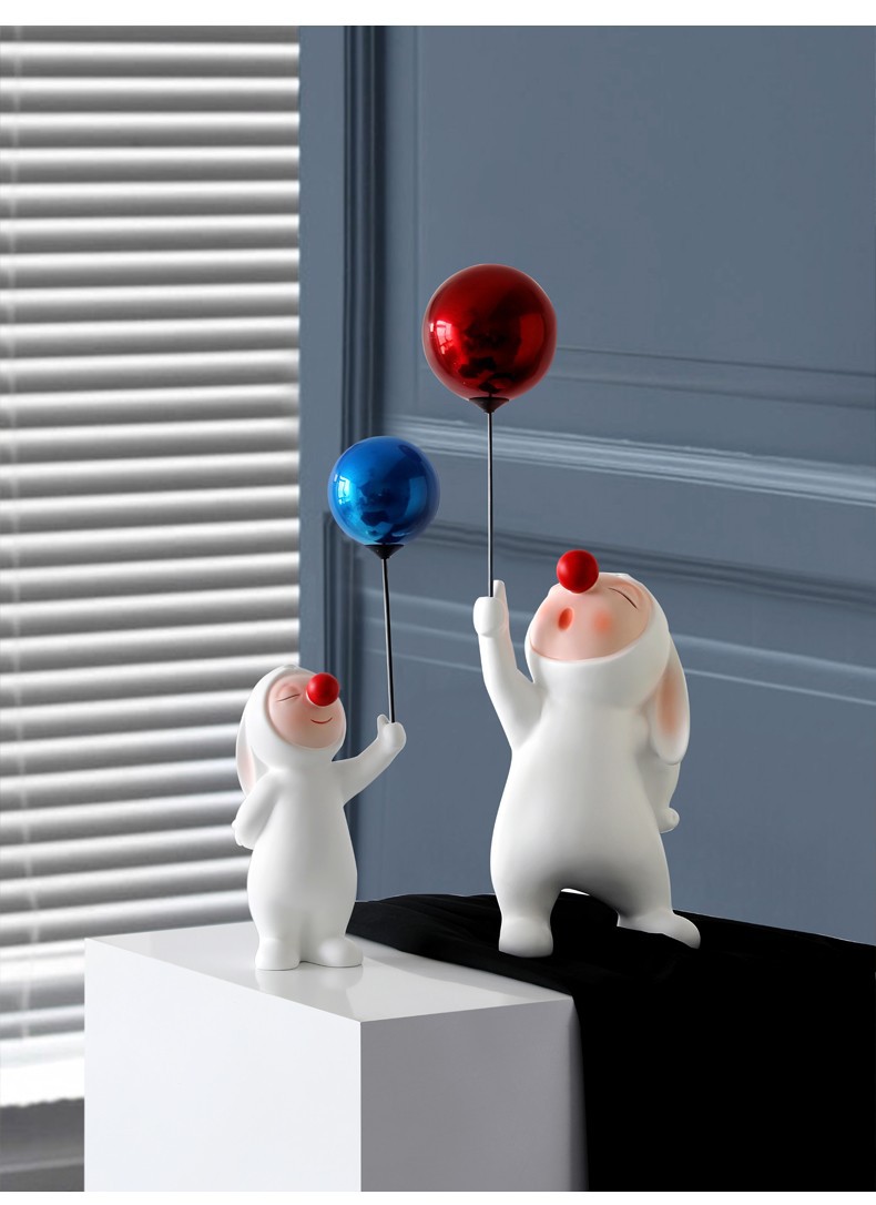 Nordic Creative Balloon Elf Rabbit Decoration Animal Living Room Desktop TV Cabinet Entrance Decoration Home Decorations