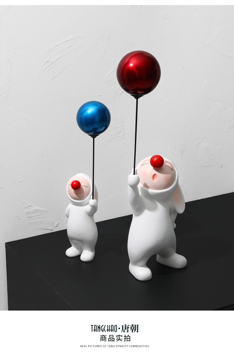 Nordic Creative Balloon Elf Rabbit Decoration Animal Living Room Desktop TV Cabinet Entrance Decoration Home Decorations