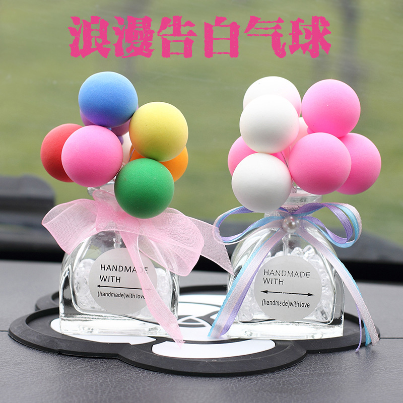 Confession Balloon Car Perfume Seating Decoration Cute Gift Color Glass Bottle Car Interior Decoration Decoration Whole