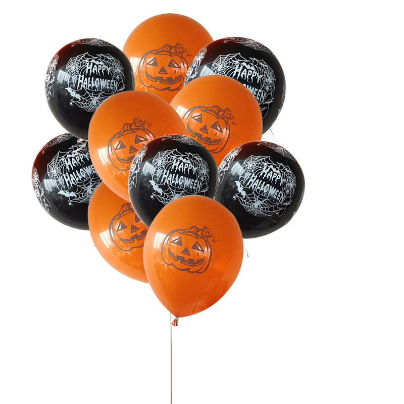 Halloween party decoration scene decoration kit Halloween flag-pulling balloon photo props