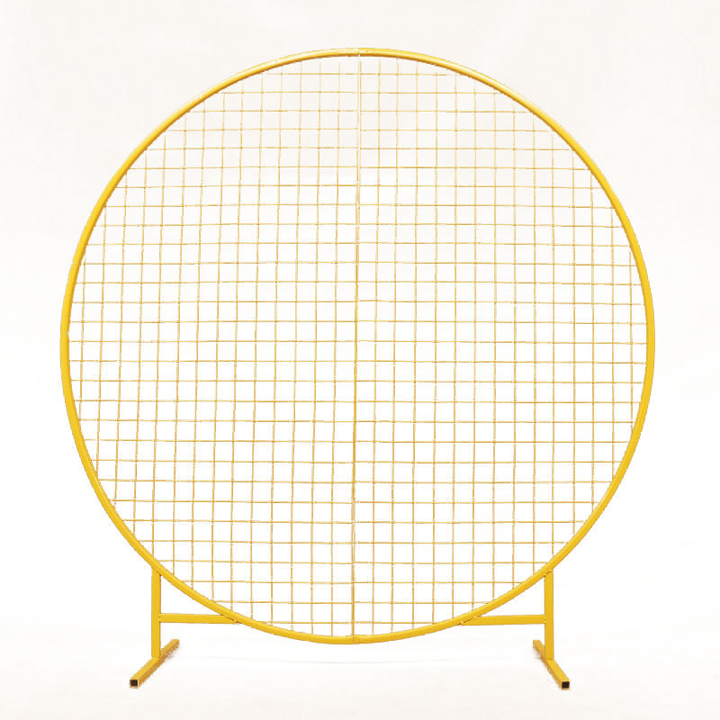 Wedding New Iron round Grid Ring Wedding Stage Background Screen Layout Birthday Party Balloon Arch