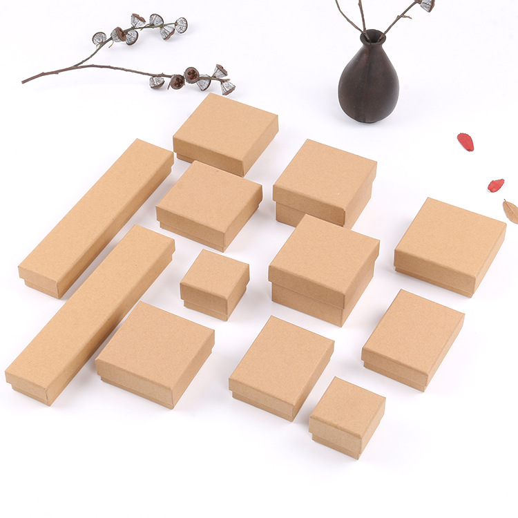 Retro Kraft Paper Jewelry Box Tiandigai Multi-Function Packing Box Watch Necklace Box Ring Box Wholesale Customization Retro Kraft Paper Jewelry Box Tiandigai Multi-Function Packing Box Watch Necklace Box Ring Box Wholesale Customization